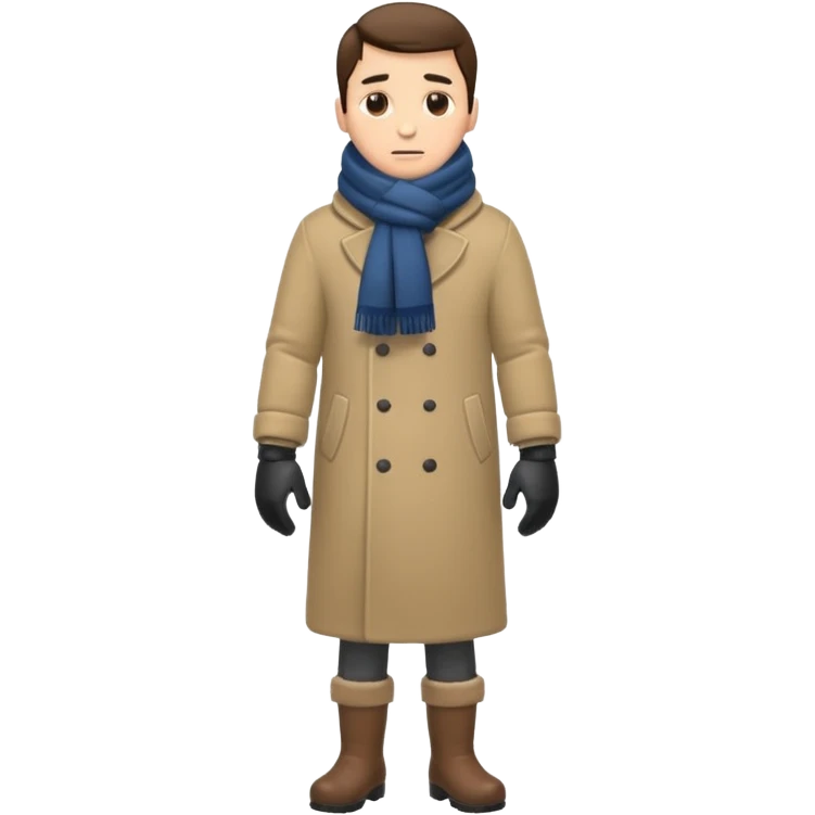 full body man feeling cold emoji