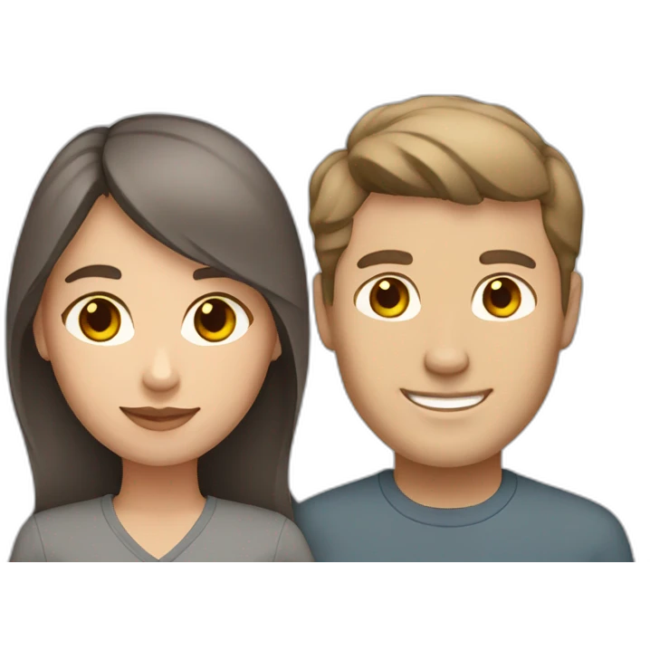 men and women with brown hair and Light skin  with a gray british cat emoji