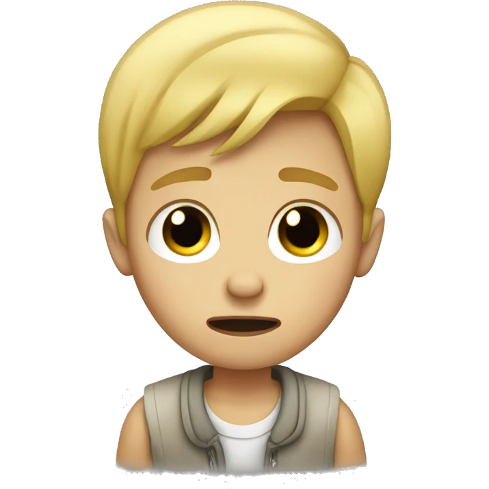 blonde boy crying  emoji