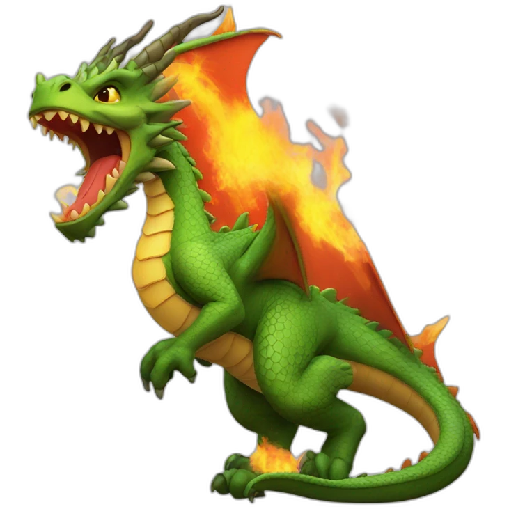 Dragon breathing fire emoji