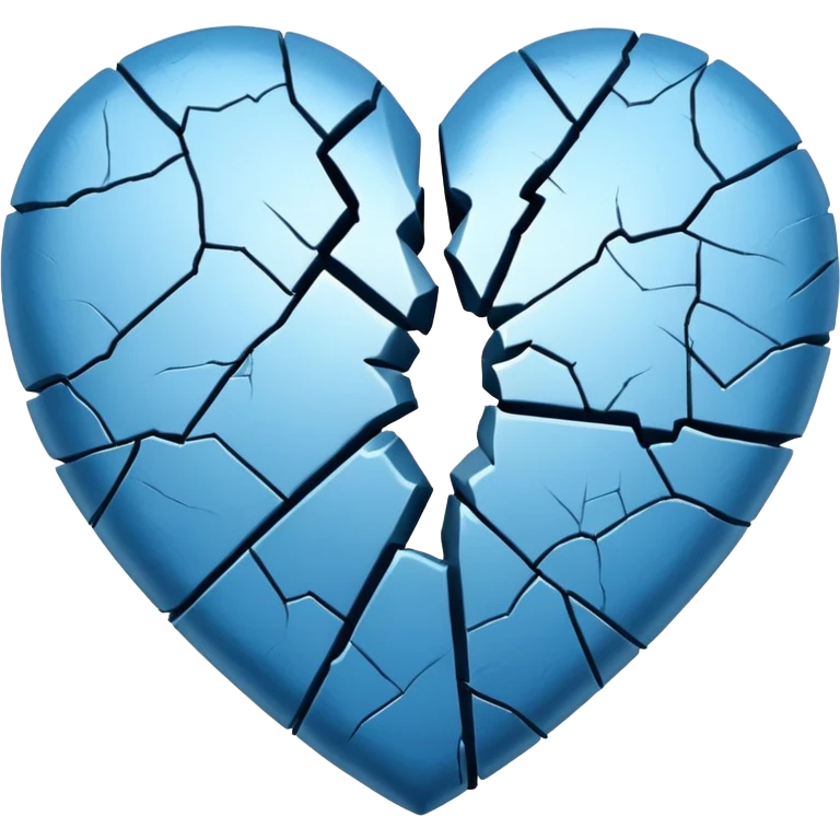 blue broken heart emoji