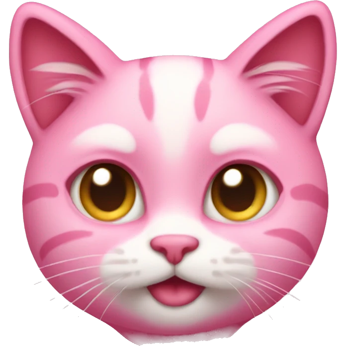 Pink hearted cat emoji