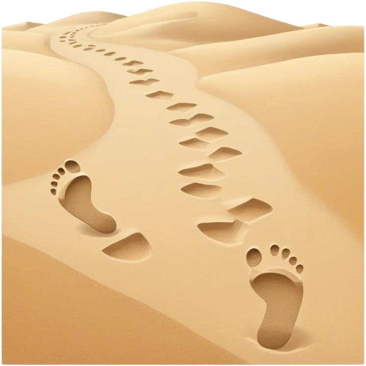 **Baby footsteps lead ahead of larger ones**, as if guiding the adult forward.  emoji