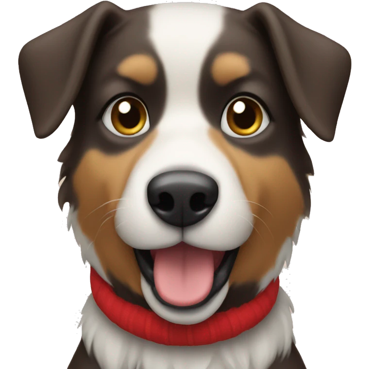 Dog with Christmas had emoji