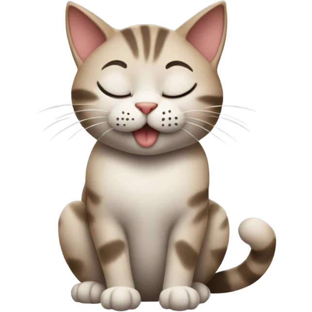 Cat closed eyes blowing a heart kiss emoji
