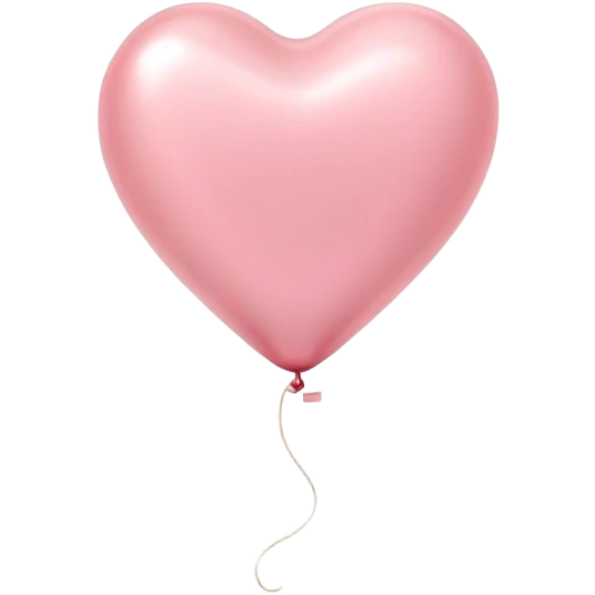 Cinematic tiny floating heart balloon, glossy and round, warm pink hues, slightly transparent with a soft glow, delicate string gently swaying, dreamy and adorable. emoji