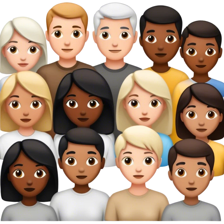 Black and white people emoji
