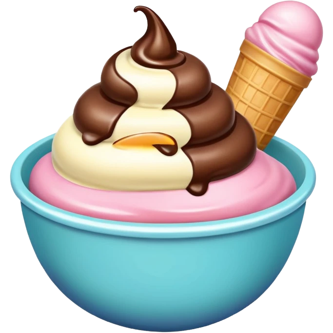 ice cream bow emoji