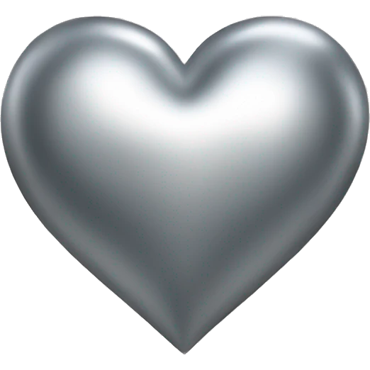 Metallic heart emoji