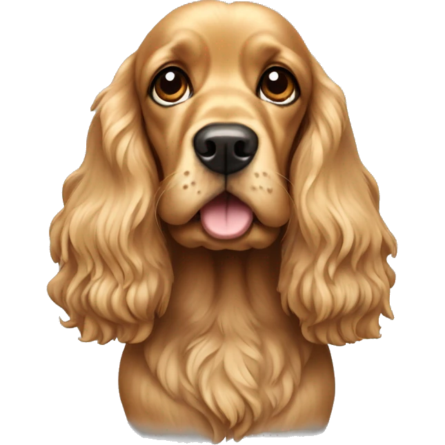 Golden cocker spaniel emoji