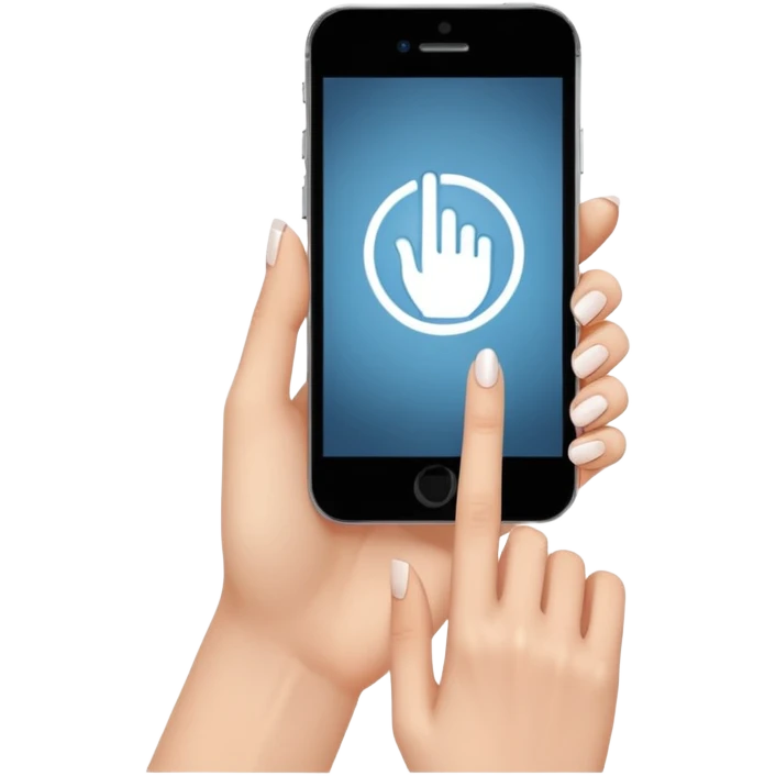 Celular mano de una chica emoji