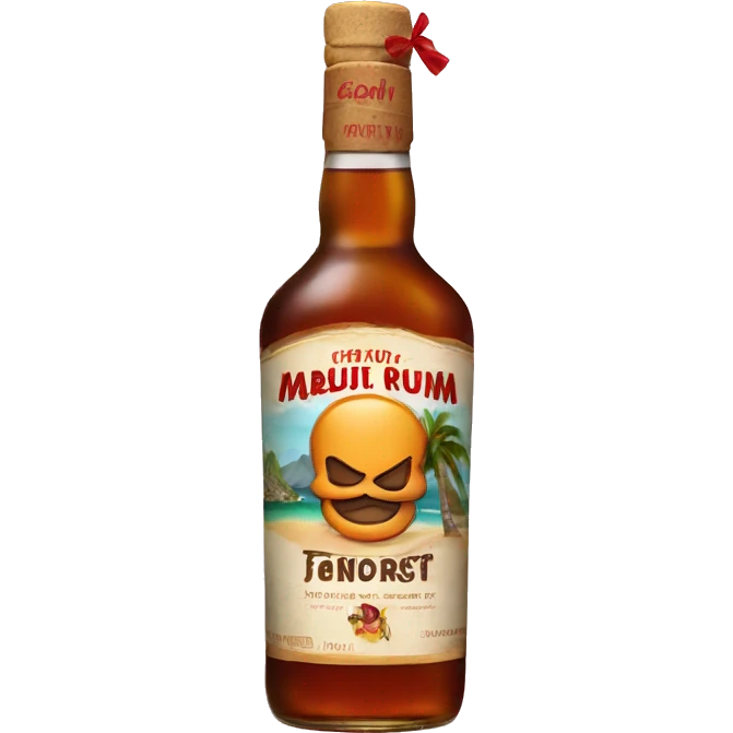 Malibu rum with a bow emoji