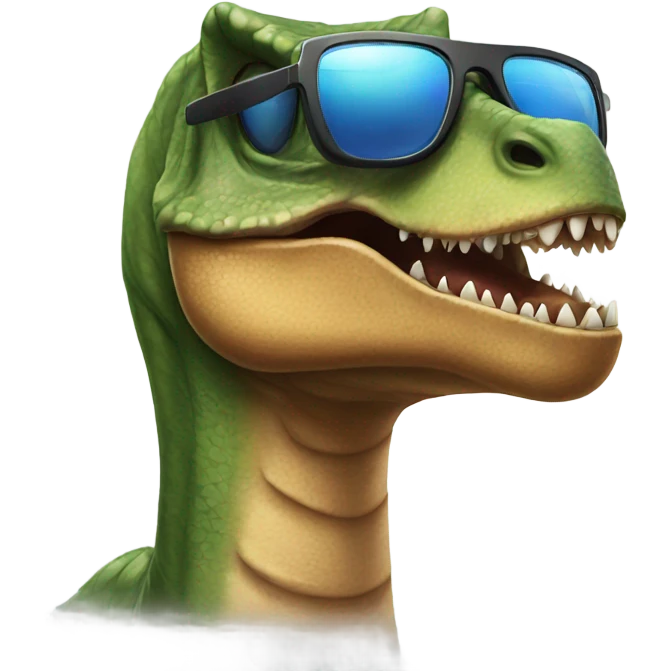 dinosaur with sunglasses emoji