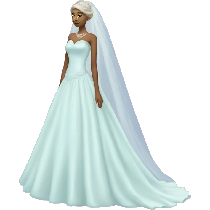 pastel blue wedding dress emoji
