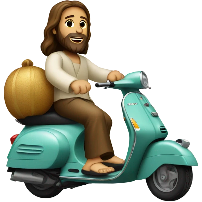 Jesus on a Vespa emoji