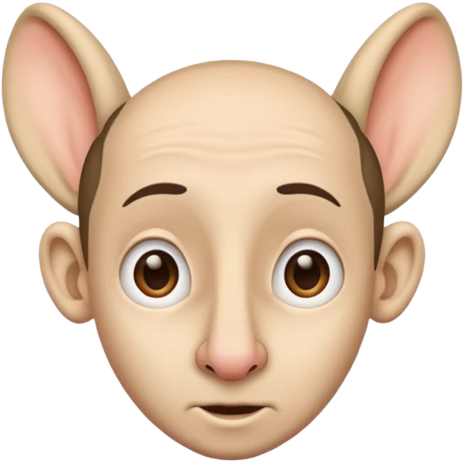 شخص اذنية كبار وخشمه كبي، emoji