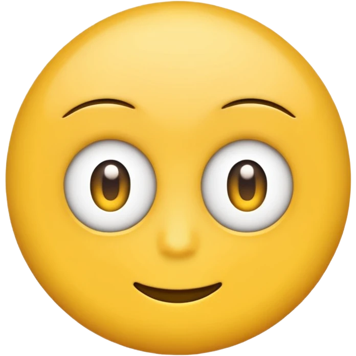 Regular eye roll emoji just with slight smile  emoji