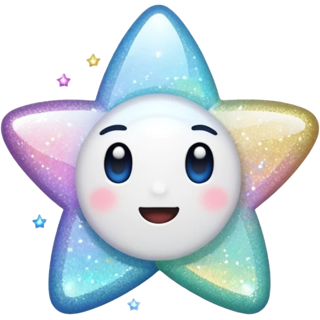 white glory glitter emoji