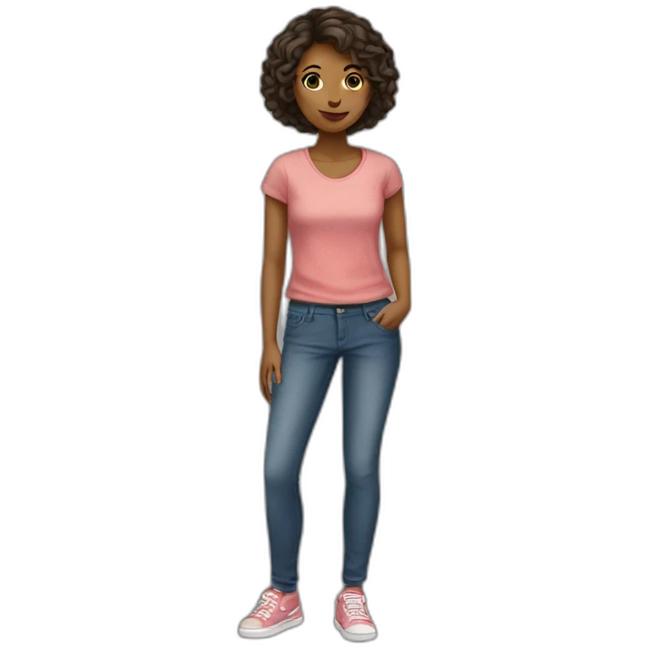 Femme petite tenue emoji
