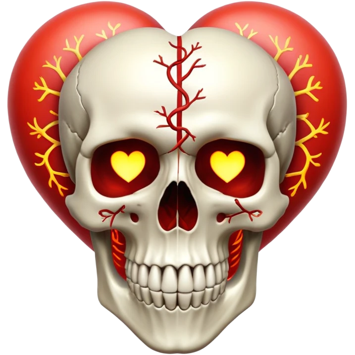 Skull heart emoji