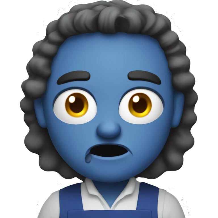 angry guy in a blue apron emoji