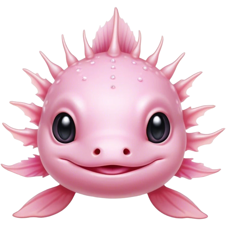 Cinematic Cute Axolotl Portrait Emoji, Head tilted playfully and inquisitively, featuring smooth, pale pink skin with delicate feathery gills and round, sparkling dark eyes filled with curiosity, Simplified yet irresistibly adorable features, highly detailed, glowing with a warm, magical glow, high shine, affectionate and quirky, stylized with a touch of whimsy, bright and endearing, soft glowing outline, capturing the essence of a mischievous yet charming aquatic friend, so playful it feels like it could swim out of the screen and into your heart! emoji