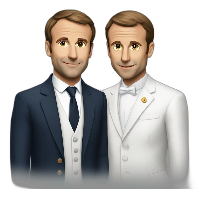 Macron et brigiitee emoji