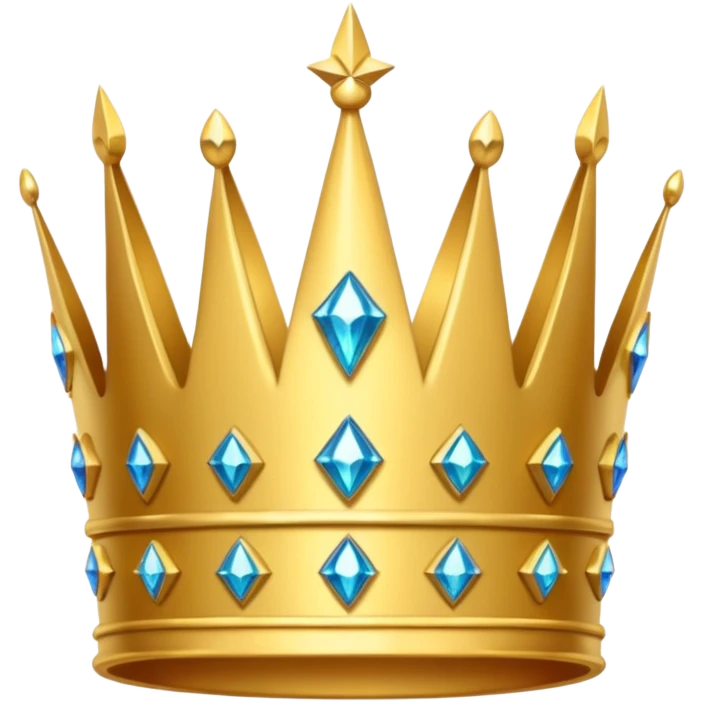 pointed crown with sparkly gems emoji