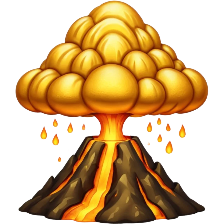 Gold Volcano emoji