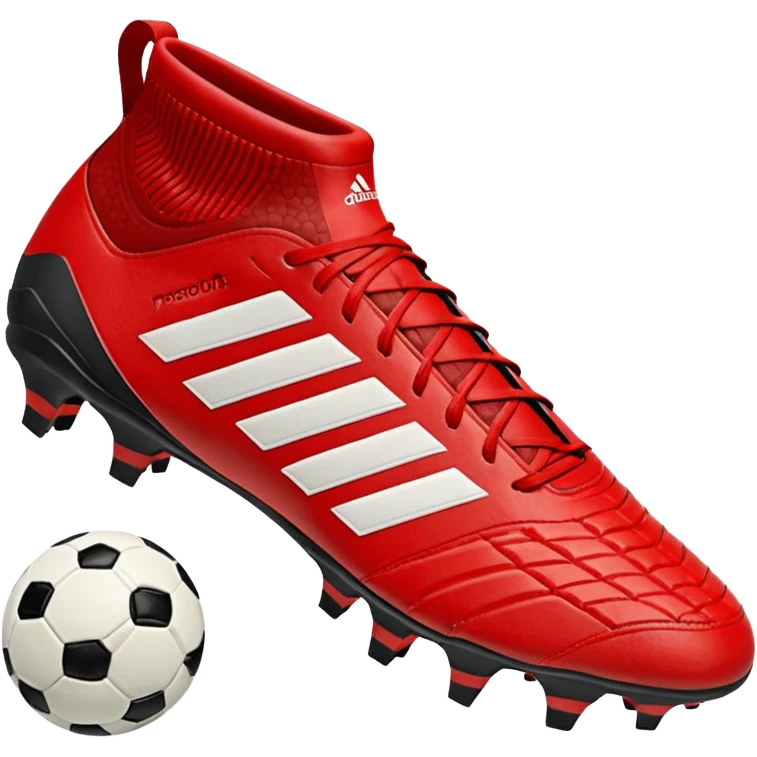 red Adidas Predator football boot emoji