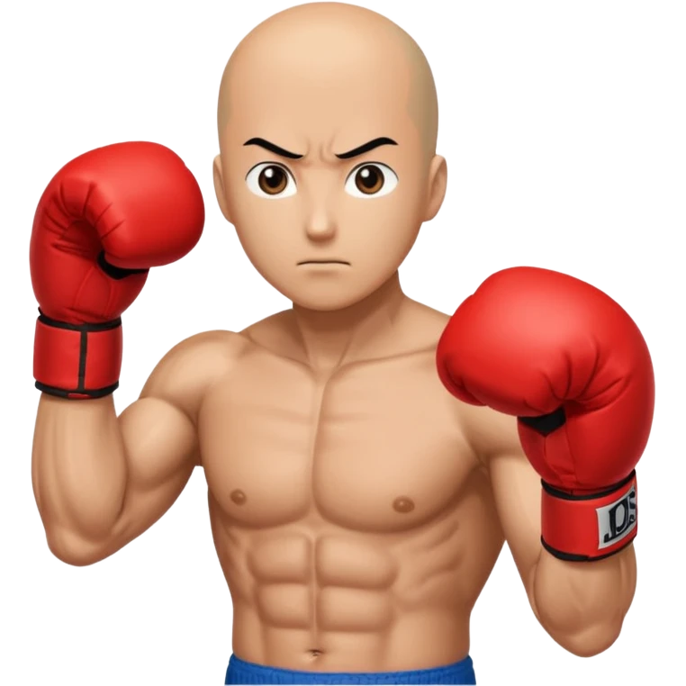 Saitama red hand punch with a boxing glove emoji