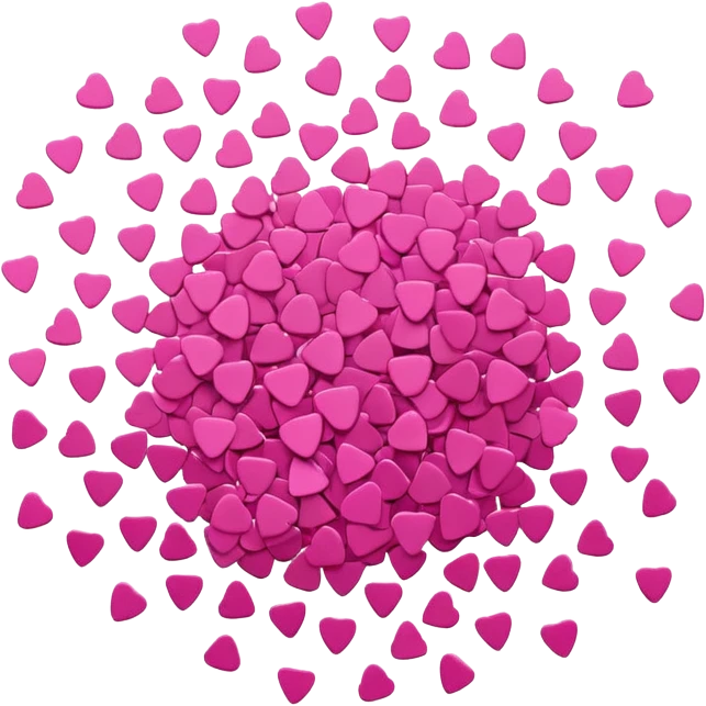 Pink confetti shower emoji