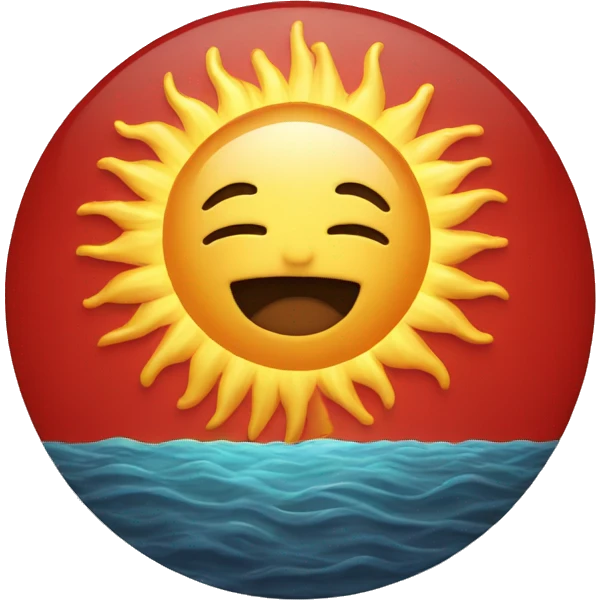 sun over a red ocean emoji