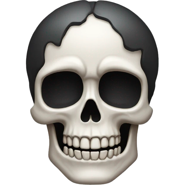 Skull emoji 💀thinking while smirking  emoji