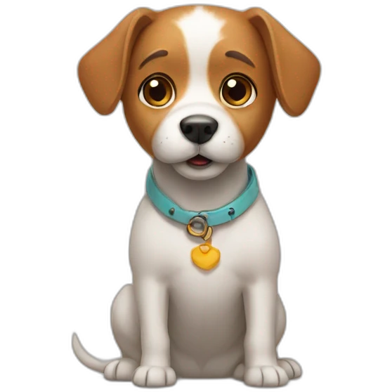 A dog dressed  emoji