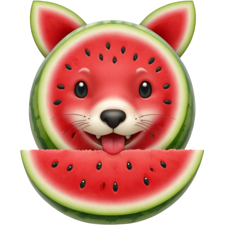 animal eating watermelon emoji