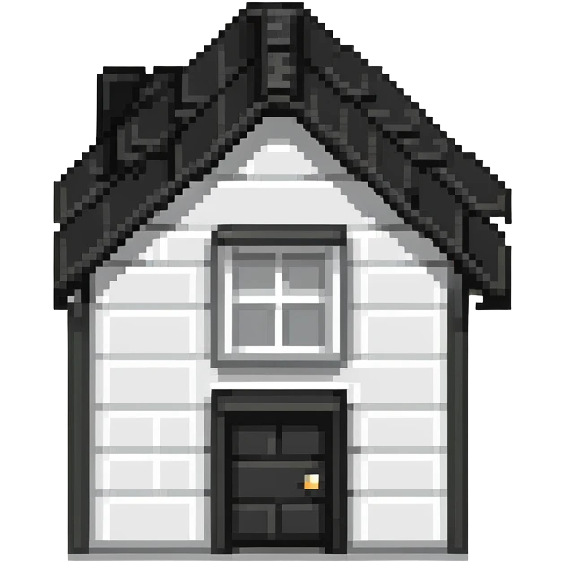 tiny simple modern house icon, contemporary color scheme, sleek design, minimal details, small size emoji