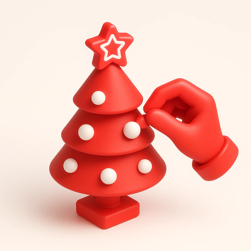 people decorating a Christmas tree emoji
