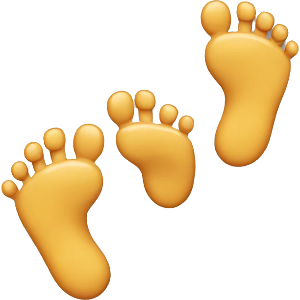 happy emoji with toes emoji