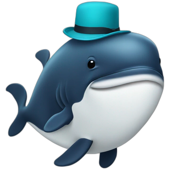 whale with hat emoji