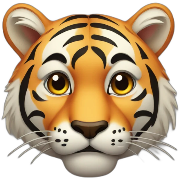 Suspicious tiger face emoji