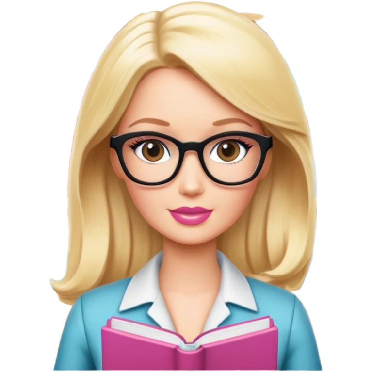 blonde librarian barbie emoji