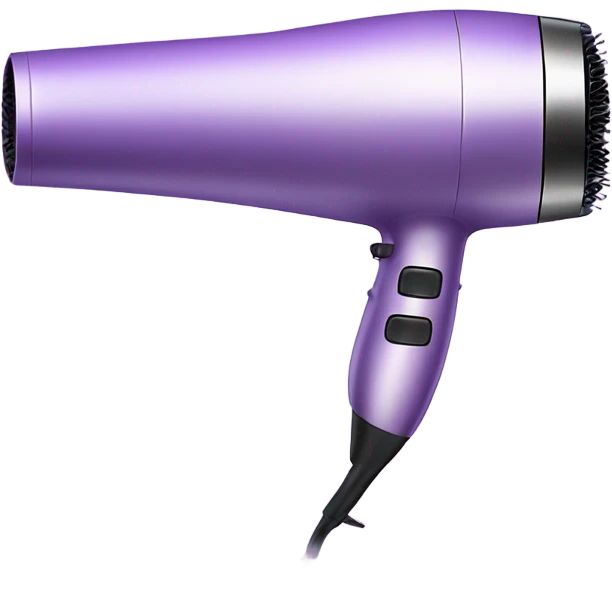 Realistic light purple hair dryer isolated  emoji