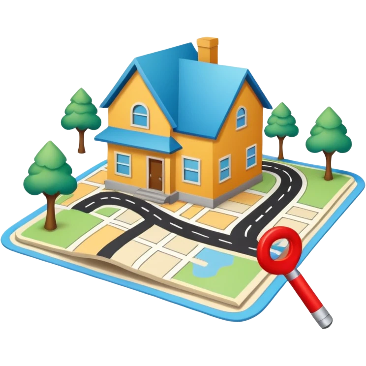 road map with home on it emoji