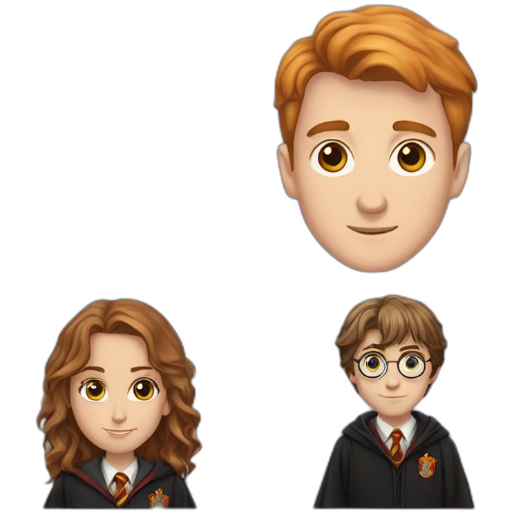 Harry potter et hermione et ron emoji