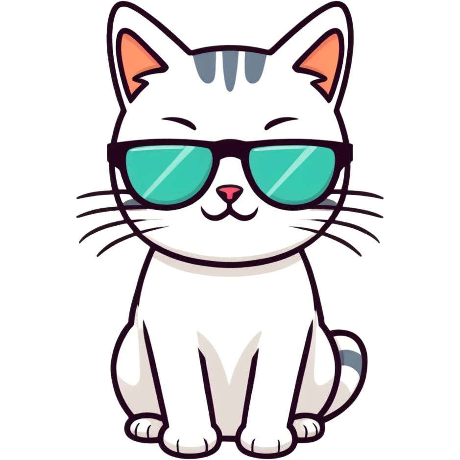 Cat with sunglasses emoji