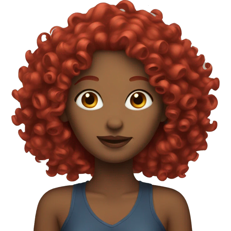 Woman red curls emoji