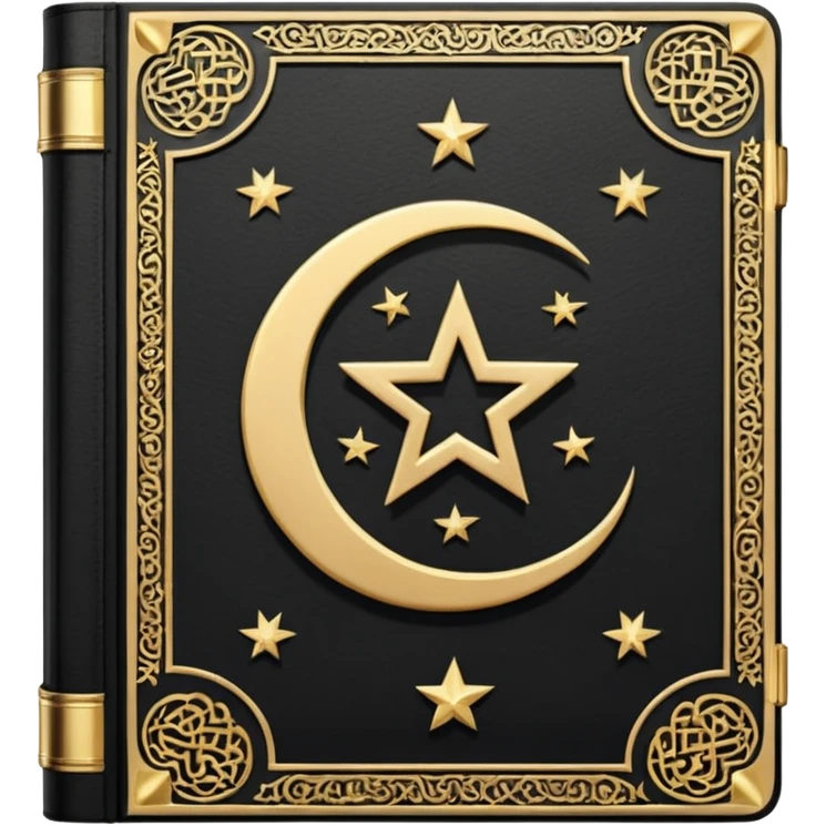 Closed Quran with the Islamic Symbol on it (moon and star) emoji