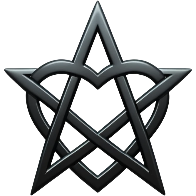 Black heartagram emoji