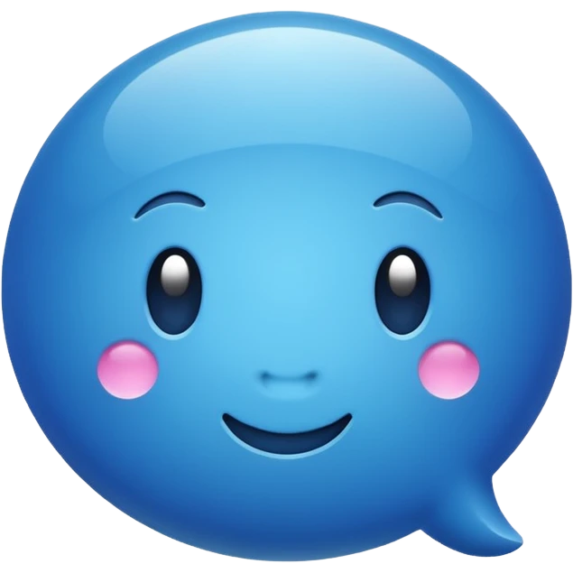 blue chat bubble emoji
